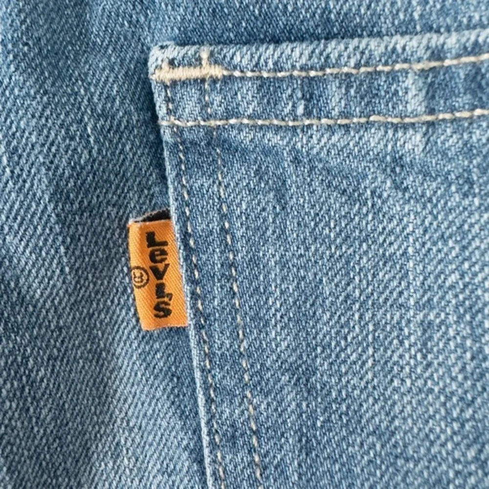 Levis 2014 Orange Tab Cut Off Jean Shorts Size 30 High Rise Raw Hem DIY Upcycled